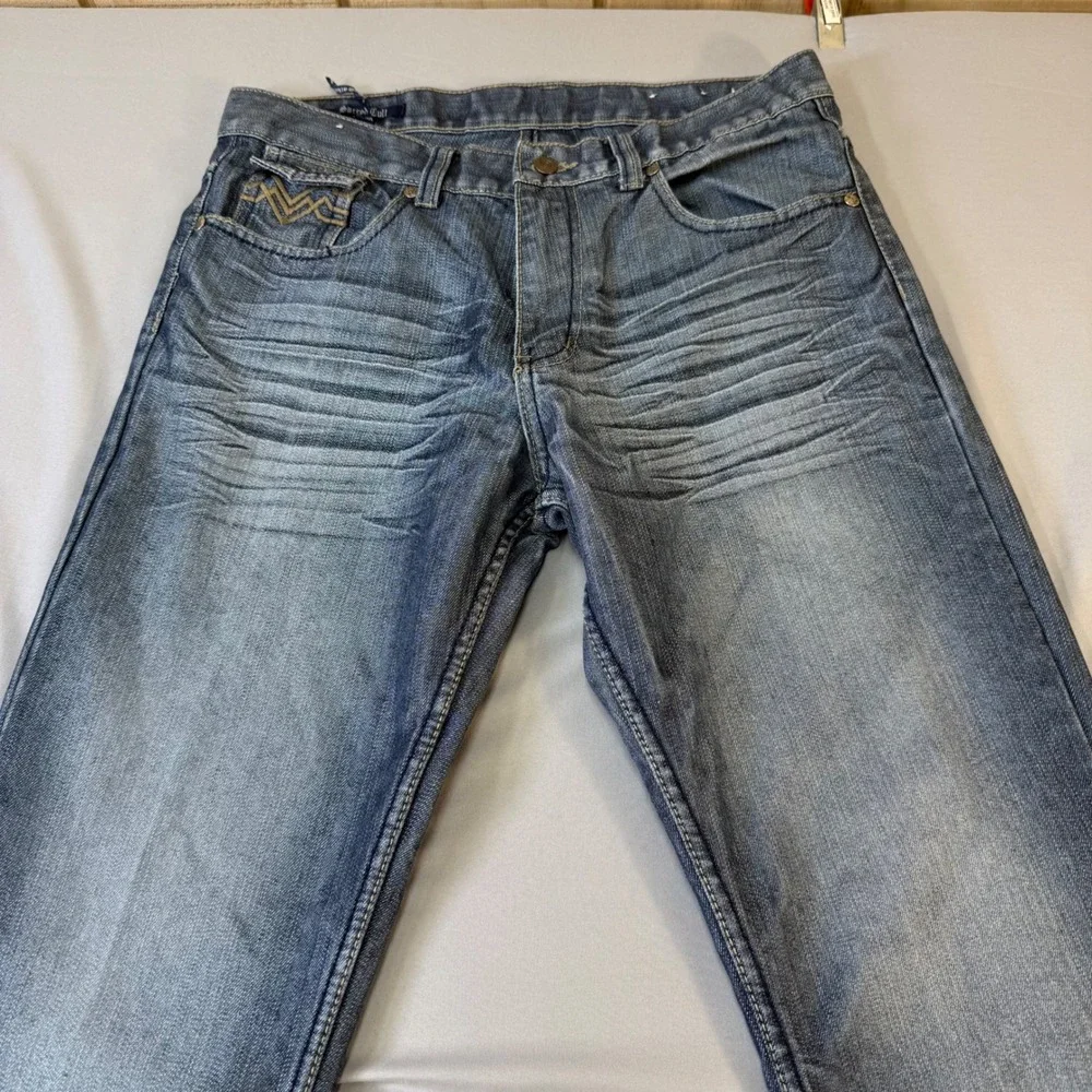 Jeans Sacred Cult Denim Jeans Mens 32x30 Blue Wash Straight Leg Pants  Handsome!